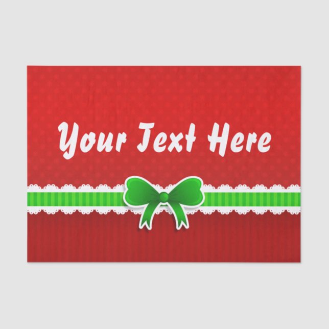 Beautiful Weihnachtsdesign Custom Text Seidenpapier (Vorderseite)
