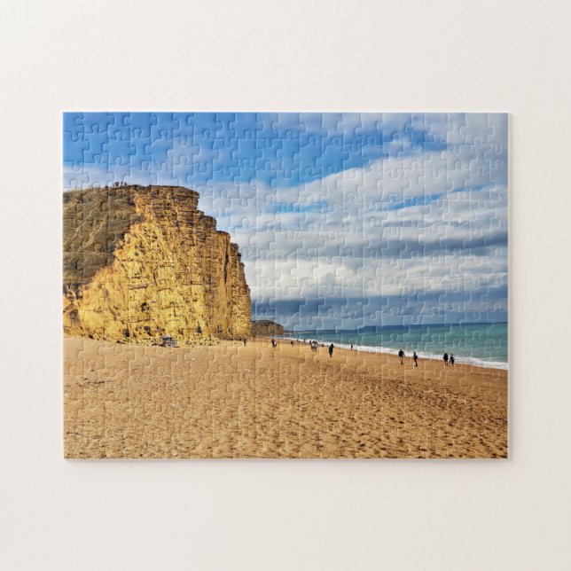 Beautiful West Bay Beach Cliff Blue Sea (Horizontal)