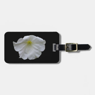 Beautiful White Petunia Custom Luggage Tag Gepäckanhänger