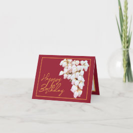 Beautiful White Pieris Blume Chic Happy Birthday Karte