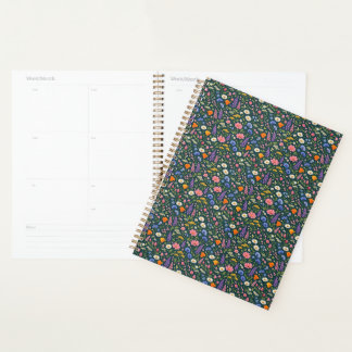 Beautiful Wildflower Garden on Dark Teal Planer