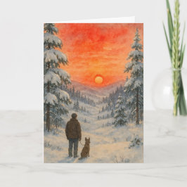 Beautiful winter landscape Xmas card Karte