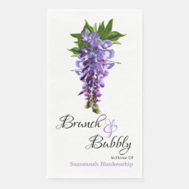 Beautiful Wisteria Brunch Bubbly Brautparty Serviette