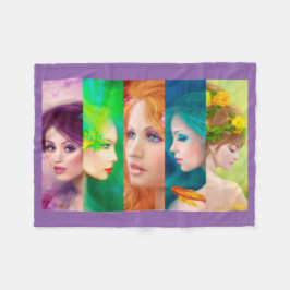 Beautiful Woman auf Leibeseite. Fleecedecke