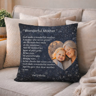 Beautiful “Wonderful Mother” Poem Cushion Gift Kissen