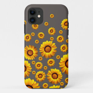 Beautiful yellow flowers on gray background Case-Mate iPhone hülle