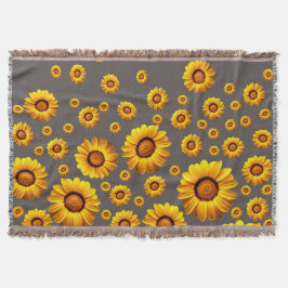 Beautiful yellow flowers on gray background decke