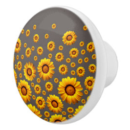 Beautiful yellow flowers on gray background keramikknauf