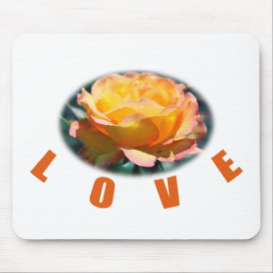 beautiful yellow rose flower photo art love gift mousepad
