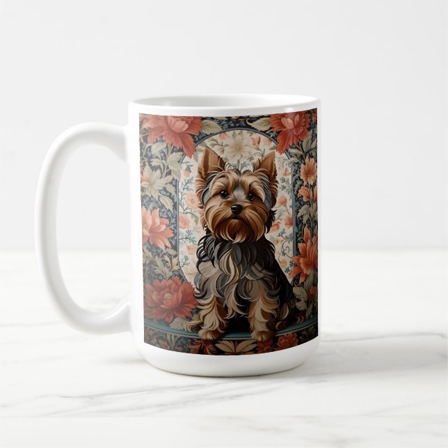 Beautiful Yorkie | Yorkshire Terrier Portrait Kaffeetasse (Links)