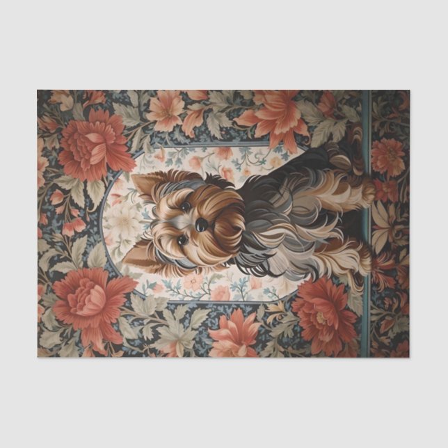 Beautiful Yorkie | Yorkshire Terrier Portrait Seidenpapier (Vorderseite)
