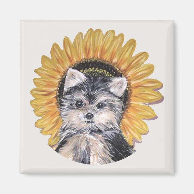 Beautiful Yorkshire Terrier Dog Magnet (Vorne)