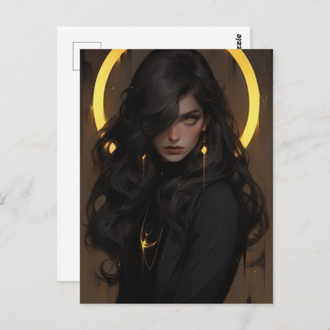 Beautiful Young Hexe Postkarte (Vorne/Hinten)