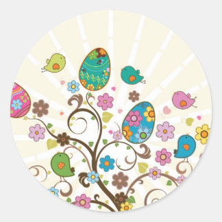Beautifull East Eggs Design! Runder Aufkleber