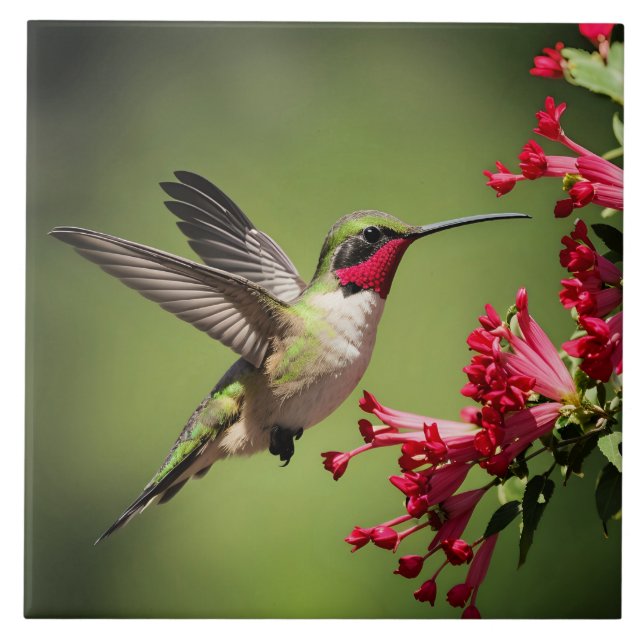 Beautifull Hummingbird Fliese (Vorderseite)
