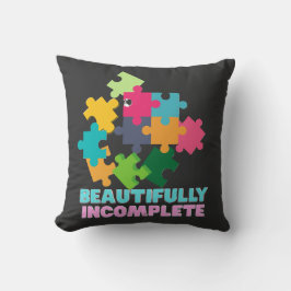 Beautifully Incomplete Colorful Puzzle Piece Kissen
