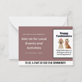 Beautify Spaß Doggy Mitteilungskarte