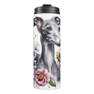 Beautilul Greyhound Dog Thermosbecher