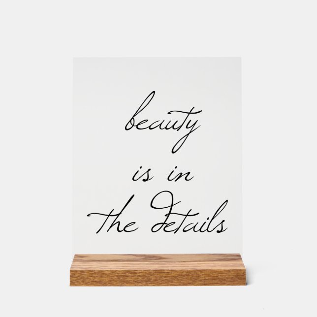 Beauty Acrylic-Zeichen Acrylschild (Vorderseite)
