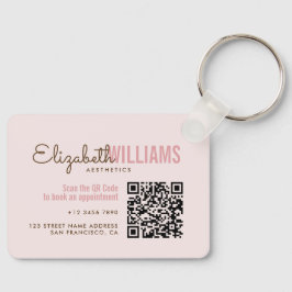 Beauty Aesthetics Business & Loyalty Card QR Code Schlüsselanhänger