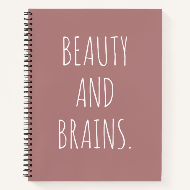 Beauty And Brains Spiral Notebook Notizbuch (Vorderseite)