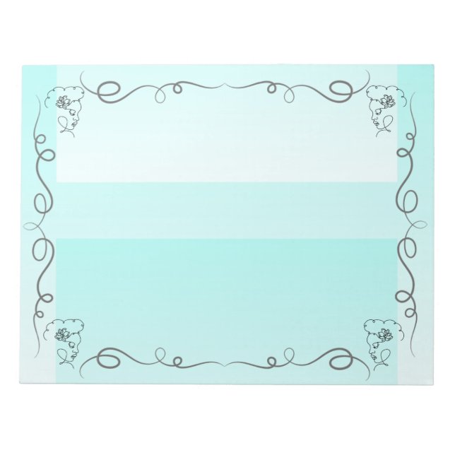 Beauty Aqua Grosses Notepad Notizblock (Vorderseite)