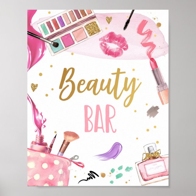 Beauty Bar Wellness-Center Party Makeup Glamour Gi Poster (Vorne)