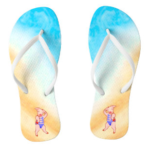 Beauty Beach Pig Flip Flops