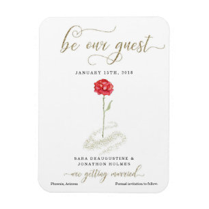 Beauty & Beast Ankündigung Datum freihalten Magnet