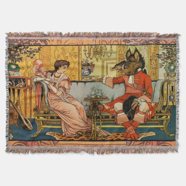 Beauty Beast Classic Fairy Tale Zeichen Decke (Vorderseite)