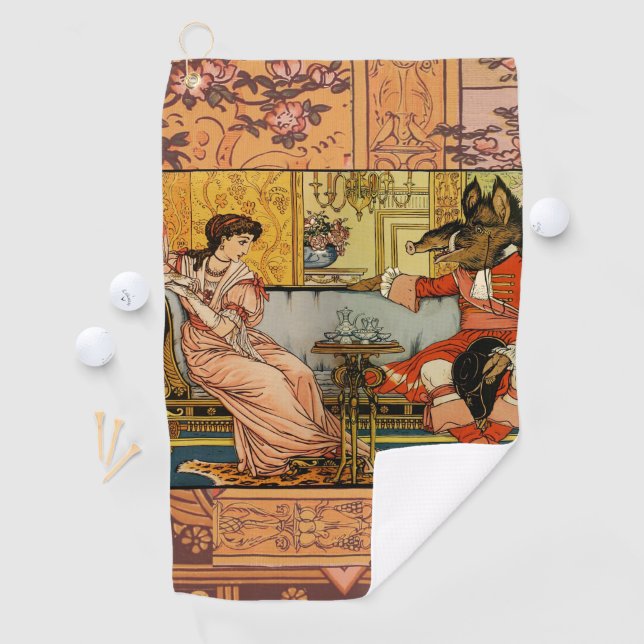 Beauty Beast Classic Fairy Tale Zeichen Golfhandtuch (Insitu)