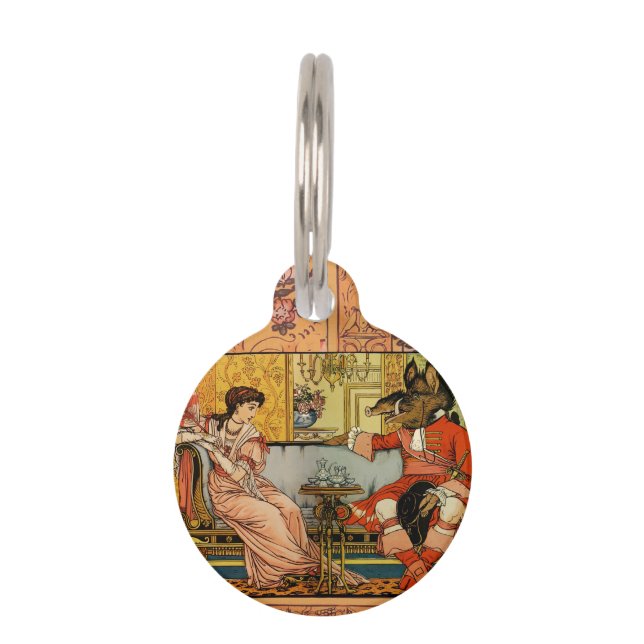 Beauty Beast Classic Fairy Tale Zeichen Haustiermarke (Vorderseite)