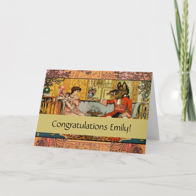 Beauty Beast Classic Fairy Tale Zeichen Karte (Vorderseite)