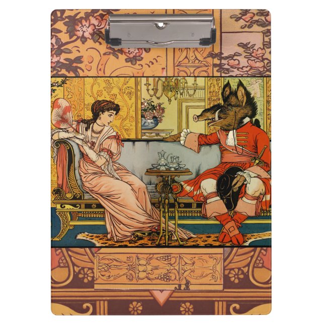 Beauty Beast Classic Fairy Tale Zeichen Klemmbrett (Vorderseite)