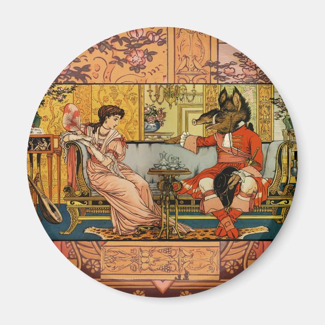 Beauty Beast Classic Fairy Tale Zeichen Magnet (Vorne)