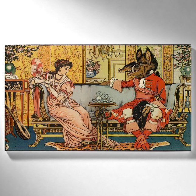 Beauty Beast Classic Fairy Tale Zeichen Namenschild (Vorderseite)