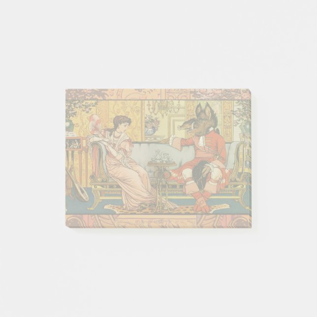Beauty Beast Classic Fairy Tale Zeichen Post-it Klebezettel (Vorderseite)