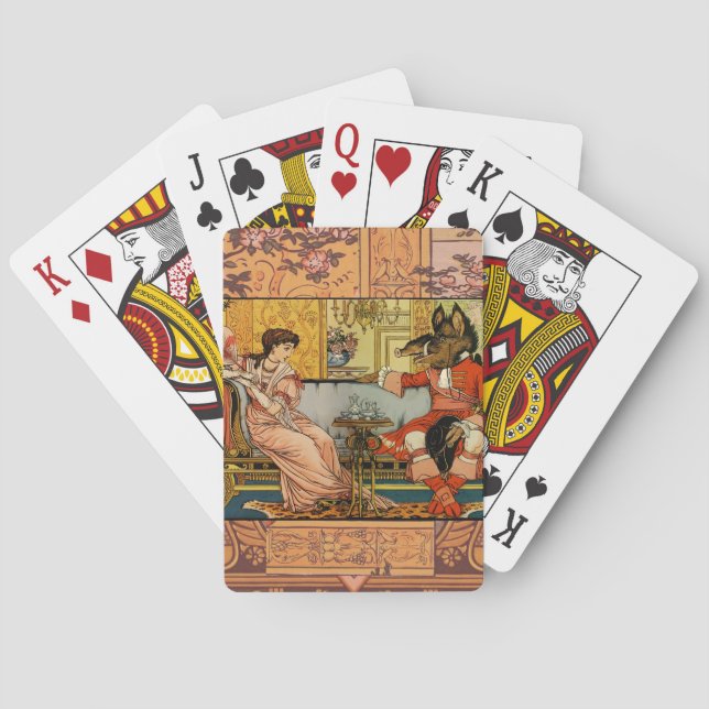 Beauty Beast Classic Fairy Tale Zeichen Spielkarten (Rückseite)