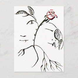 Beauty & Beast Rose Postkarte