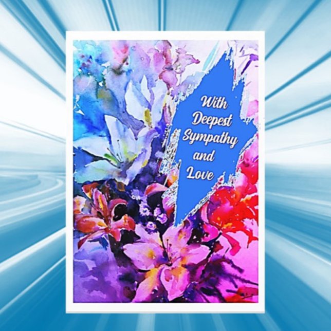 Beauty Beileid Grußkarte Wasserfarbe Karte (Von Creator hochgeladen)