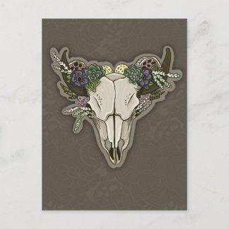 Beauty Boho Scull Postkarte