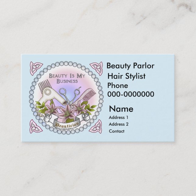 Beauty Business Beautician Terminkarte (Vorderseite)