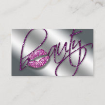 Beauty Business Card Rosa Sparkasse Lila