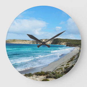 "Beauty Captured: Iconic Coastline Kangaroo Island Große Wanduhr