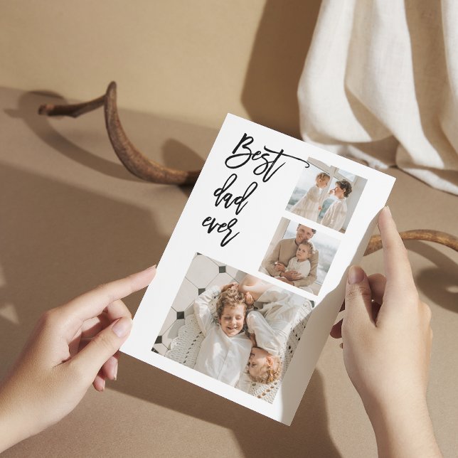 Beauty Collage Foto Bester Vater je Geschenk Dankeskarte (Von Creator hochgeladen)