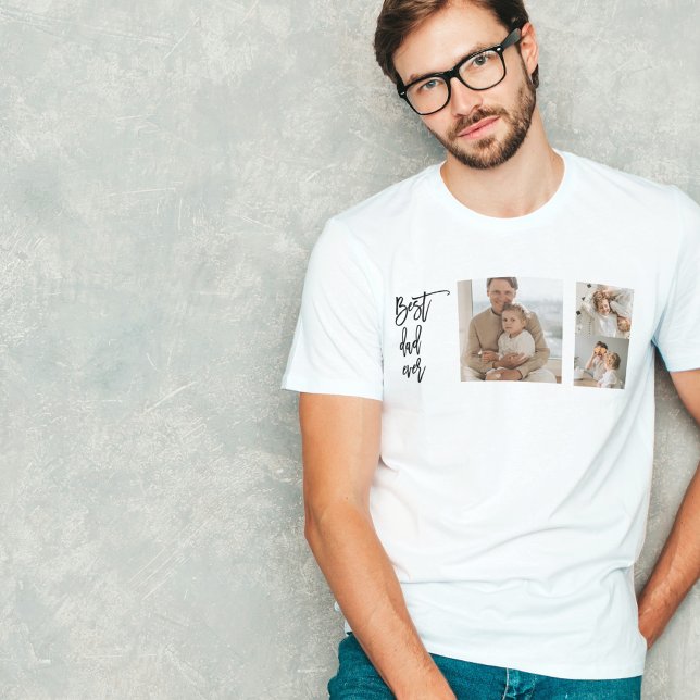 Beauty Collage Foto Bester Vater je Geschenk T-Shirt (Von Creator hochgeladen)