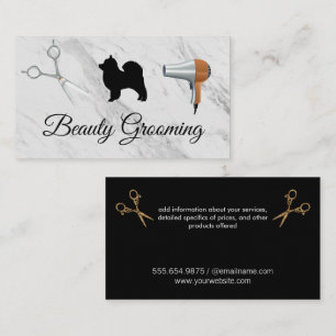 Beauty Dog Groomer Shears und Haartrockner Visitenkarte