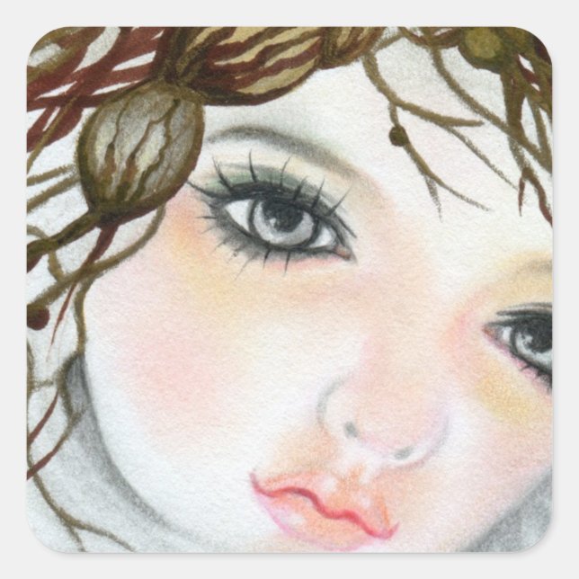 Beauty Doll Face Crown Aufkleber (Vorderseite)