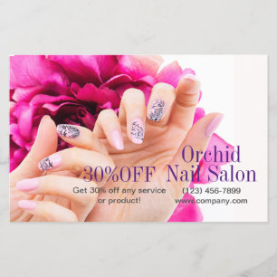 Beauty Esthetician Manicure Nail Salon Preisliste Flyer