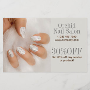 Beauty Esthetician Manicure Nail Salon Preisliste Flyer